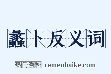 蠡卜反义词是什么意思的图片